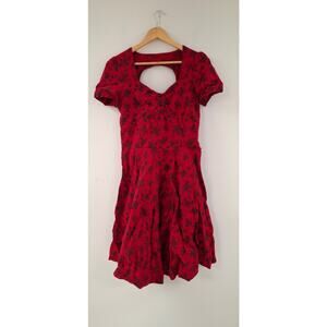 Women's Voodoo Vixen Retro Goth Rockabilly Flare Dress Small